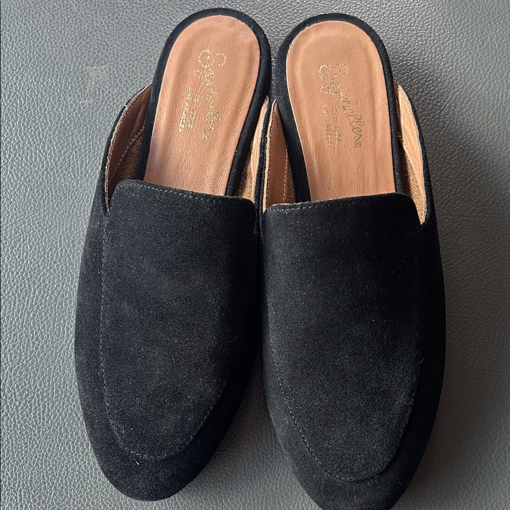 Seychelles Black Suede Loafers